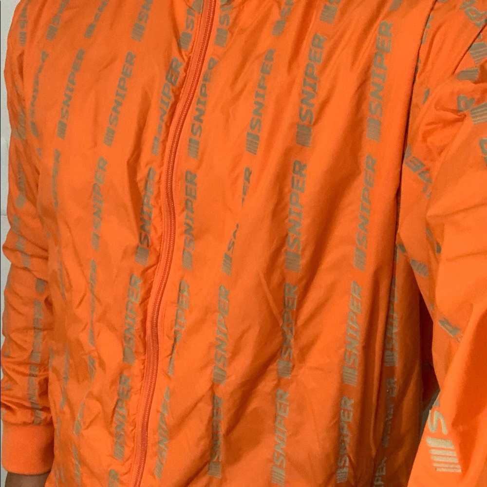 Men’s sniper gang reflective text track jacket XL